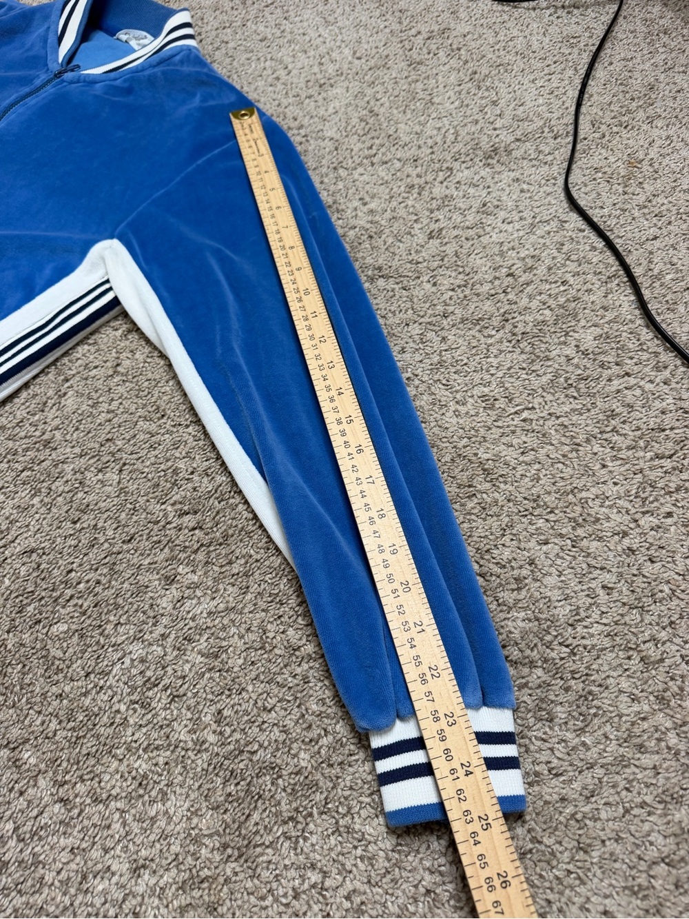 Dior Blue and White Striped Collar Zip Jacket - Picture 8 of 9